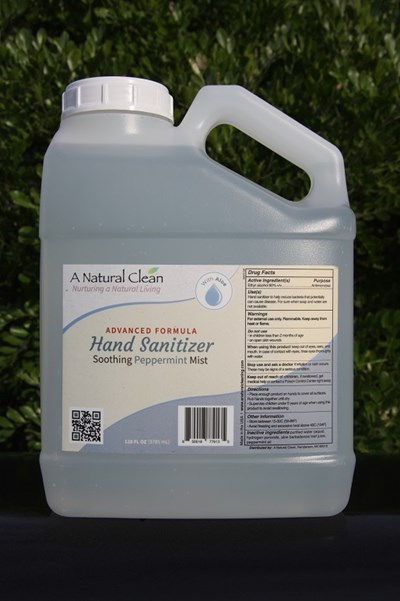 3785ml Ndc: 77124-004-03 (00850018779135 Adv Hand Sanitizer Peppermint 128oz Front)